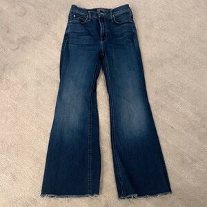 Mother Women's Dark Indigo Flare Jeans - Mid Rise Wide Leg